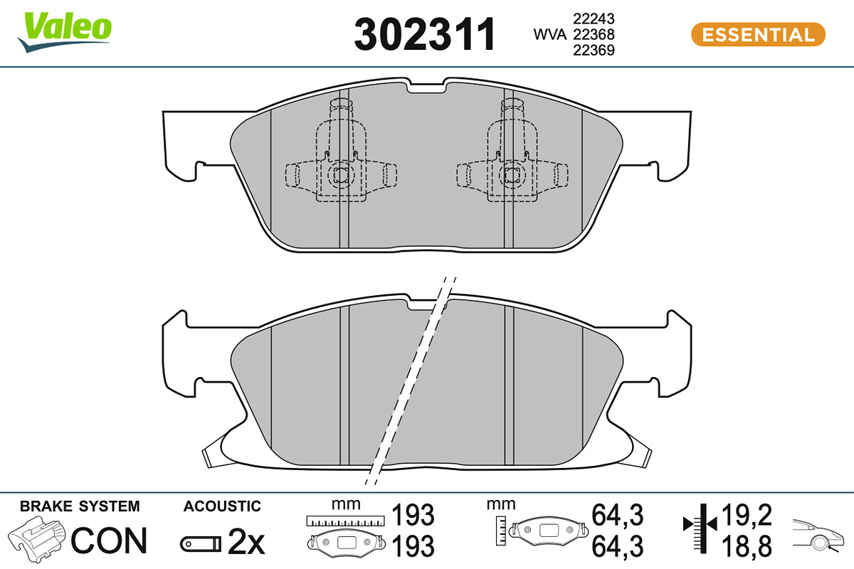 BRAKE PADS FIRST FORD GALAXY 05.15 FR